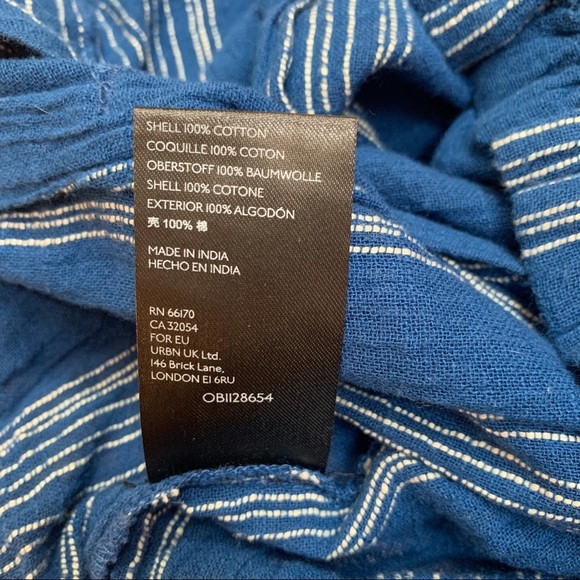 NWT! FREE PEOPLE blue cropped pants, M. - Picture 9 of 11